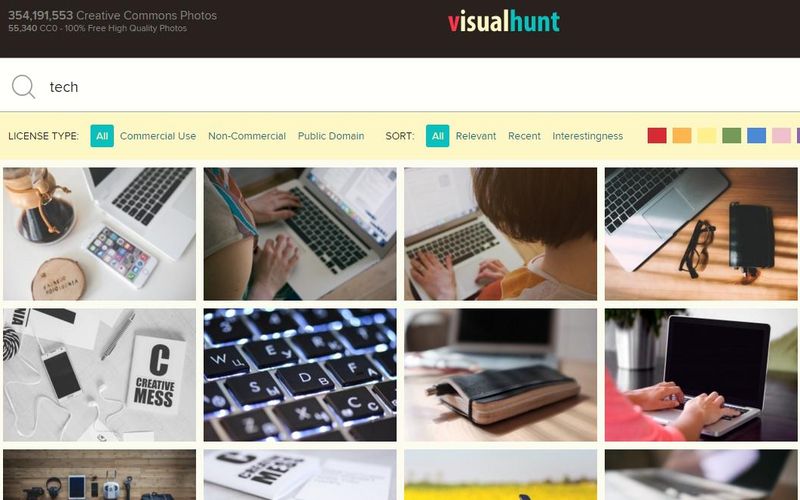 Visual Hunt: más de 354 millones de fotos gratuitas