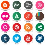 Circle Flat Icons: 24 iconos sociales gratuitos en formato PNG