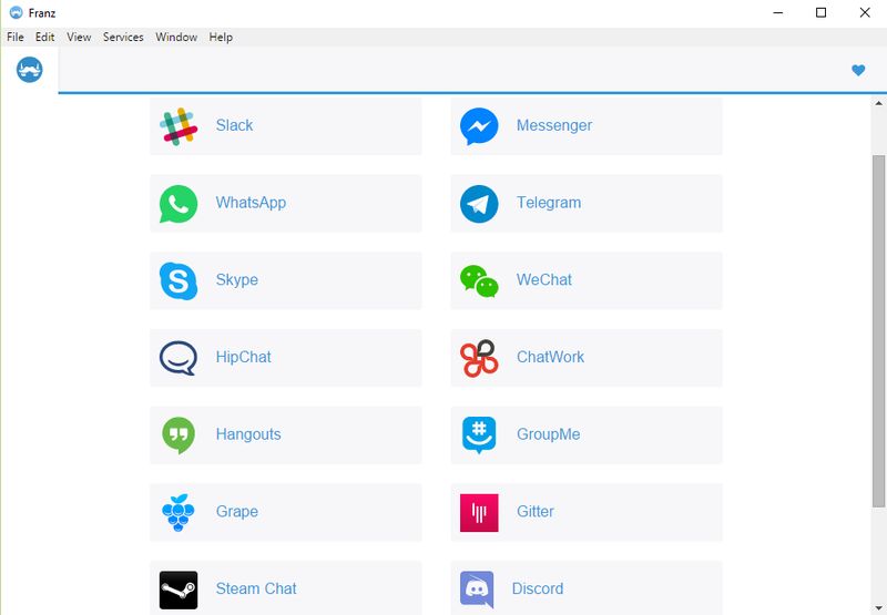 Franz, software que lleva a tu PC: Messenger, WhatsApp, Slack y más