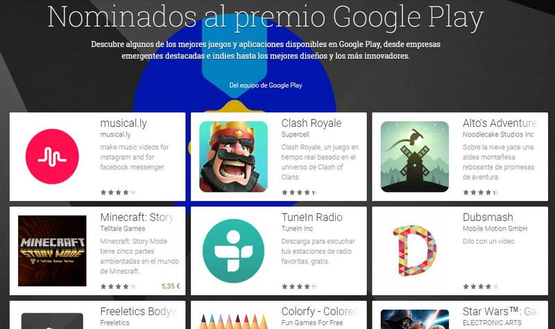Google Play Awards 2016, ya conocemos las apps nominadas