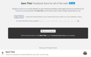Save to Facebook