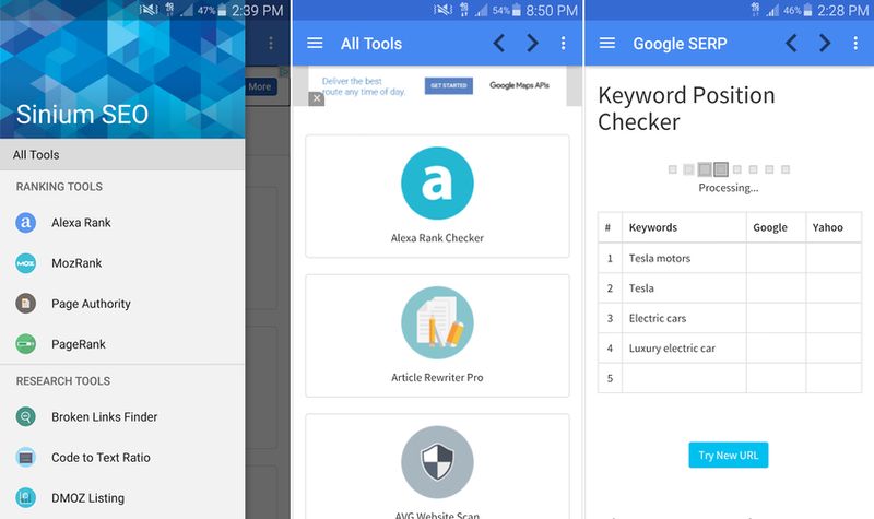 Las 3 mejores apps Android para SEO