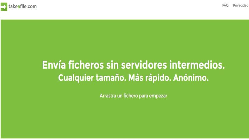 Takeafile: envía gratis archivos sin límite de tamaño