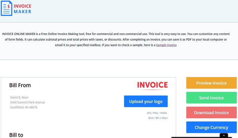 Invoice Maker: crea facturas online con esta utilidad web gratuita