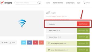 Descargar iconos en DryIcons