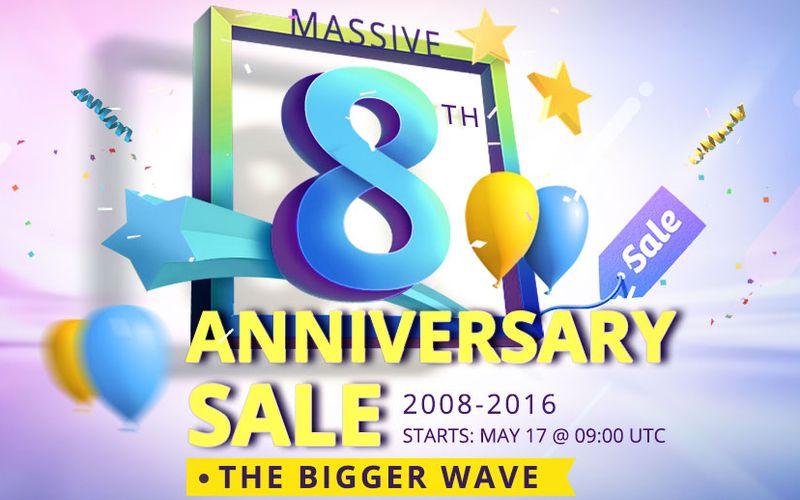 Ofertas en smartphones, tablets y gadgets por 8 aniversario de Everbuying