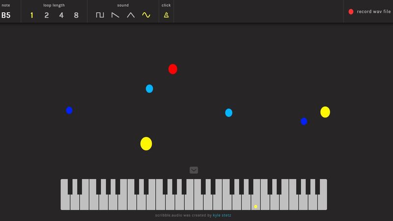 Scribble Audio: aplicación web gratis para crear música dibujando