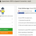 Speechator: utilidad web que lee tus PDF y los convierte a Mp3