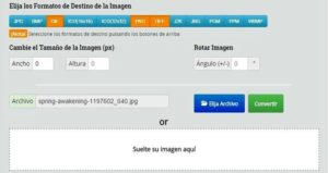Aplicaciones web para redimensionar imagenes - ImageConverter