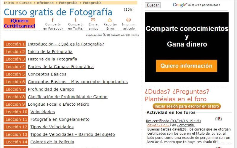 Aprender fotografía fácilmente con un curso online y gratuito