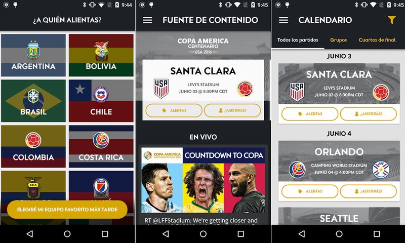 Apps Android para seguir la Eurocopa 2016 y la Copa América 2016