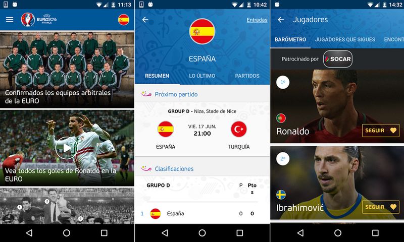 Apps Android para seguir la Eurocopa 2016 y la Copa América 2016