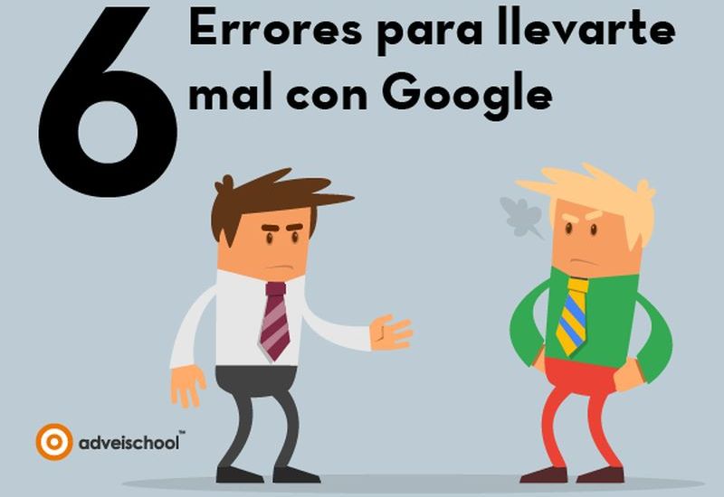 Infografía SEO: 6 errores que no van a gustar a Google