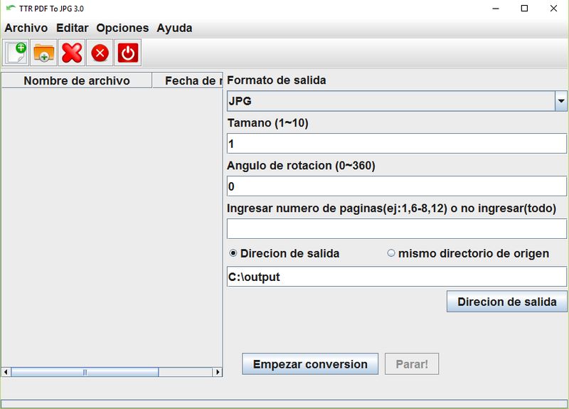Convierte documentos PDF a Imágenes con TTR PDF