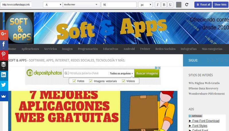 Probar tipografías en tu web, gratis y online con Fontfit