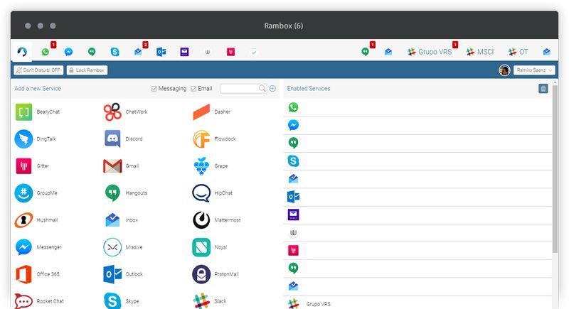 Rambox: software gratis que reúne todas tus plataformas de mensajería