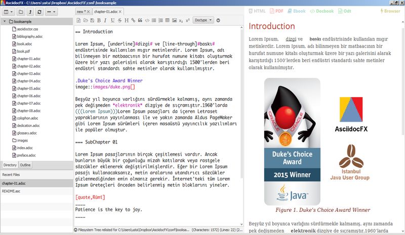 Asciidoc Book Editor: software para crear books en PDF, ePub, Mobi y HTML