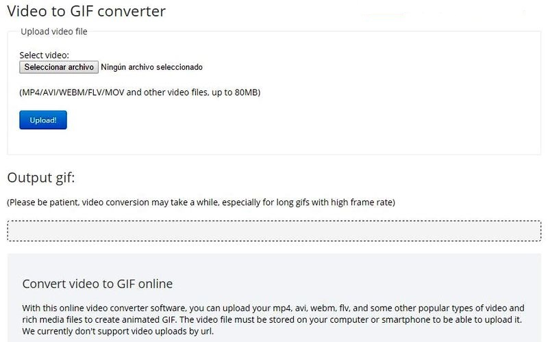 Convertir vídeo a GIF animado con esta utilidad web gratuita