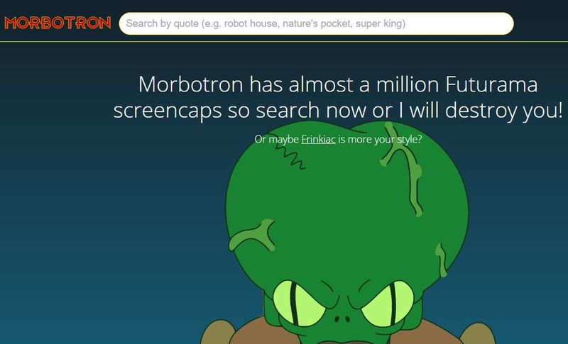 Morbotron: busca escenas de Futurama y crea GIF animados y Memes