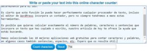 Contar caracteres y palabras - Letter Count