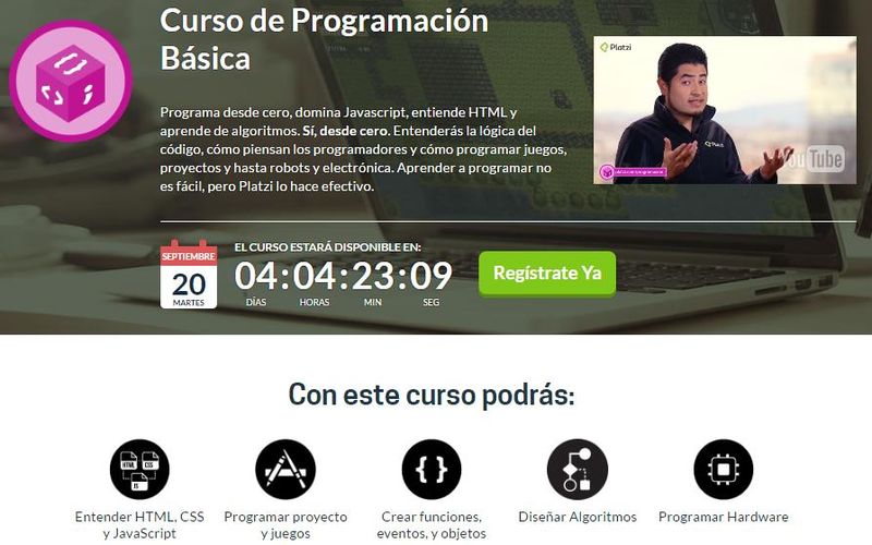 Curso de Programación Básica, online y totalmente gratuito
