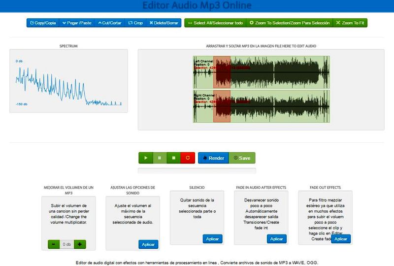 Editar audio Mp3 online y gratis con esta práctica aplicación