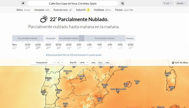 Mejor app de predicción meteorológica ahora también online