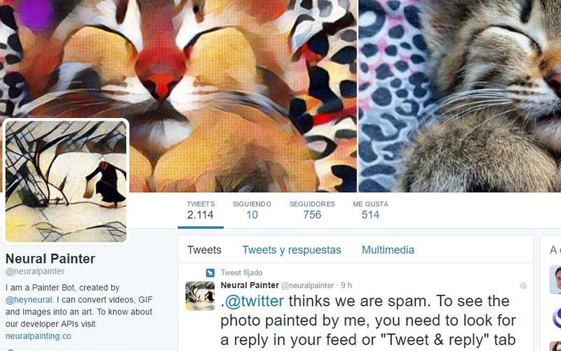 NeuralPainter: el bot de Twitter que transforma fotos en Arte