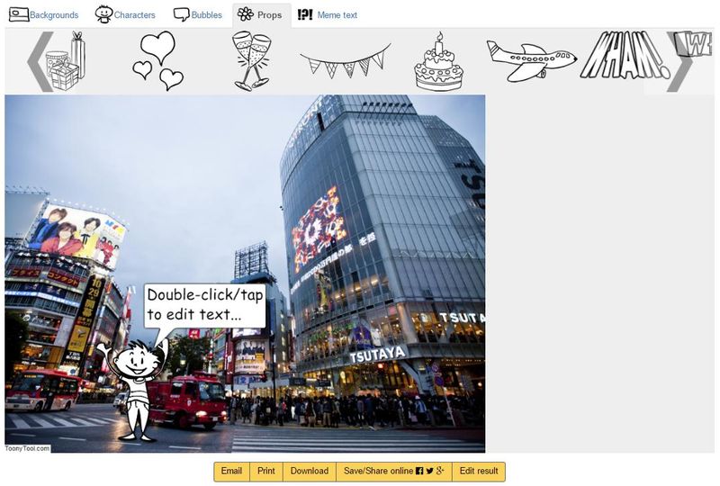 ToonyTool: aplicación web para crear viñetas, cómics y memes