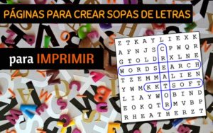 Crear Sopas de Letras para imprimir