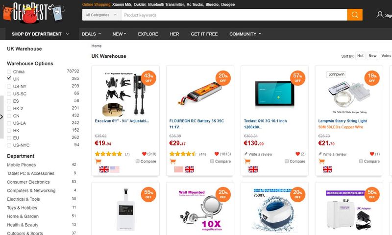 Cupón de descuento para el almacen de Gearbest en UK Cupón de descuento para el almacen de Gearbest en UK