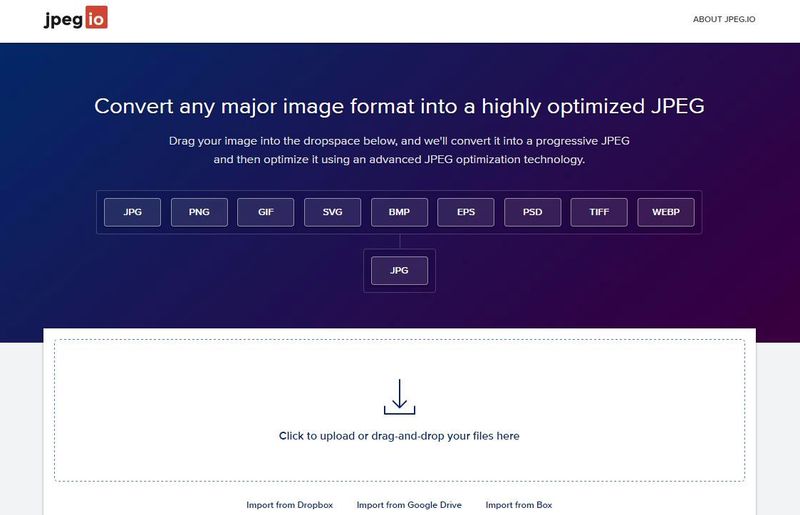 Optimizar imágenes online, fácilmente y gratis, con Jpeg.io