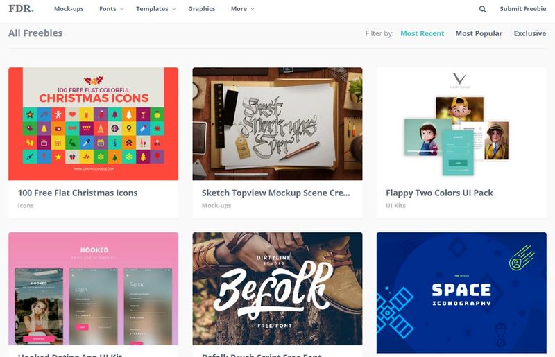 Múltiples recursos gratuitos para diseñadores en Free Design Resources