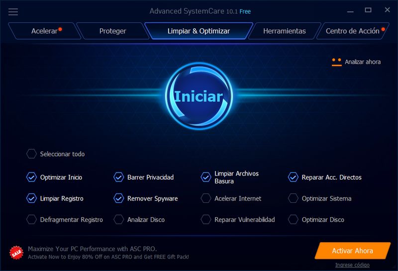 Advanced SystemCare 10 Free: optimiza, acelera y protege tu PC