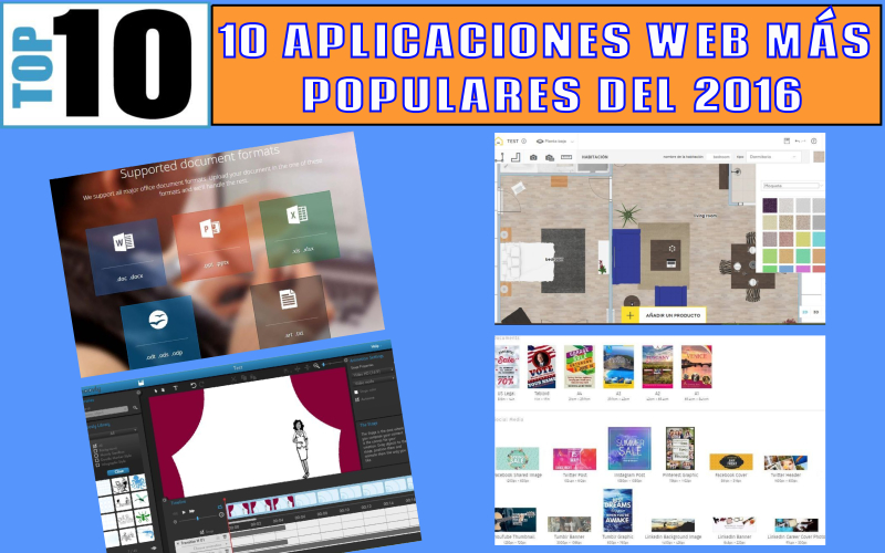 10 aplicaciones web más populares del 2016 en Soft & Apps