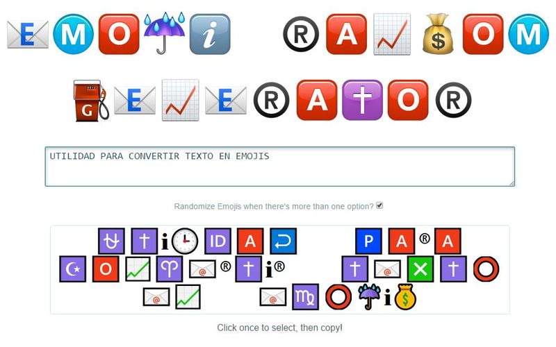 Emoji Ransom Generator: utilidad web para convertir textos en Emojis