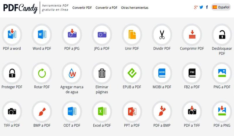 PDF Candy: 24 utilidades web gratuitas para convertir documentos PDF