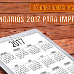 3 páginas gratis para generar tu Calendario 2017 para imprimir