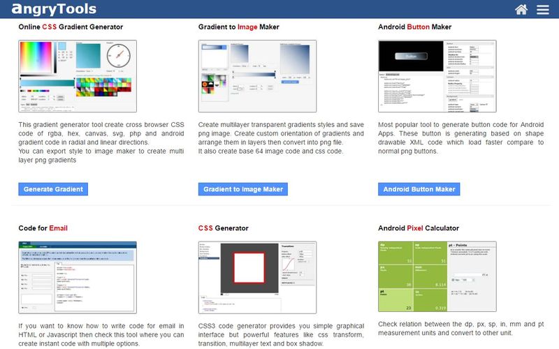 10 herramientas web gratuitas para desarrolladores en AngryTools