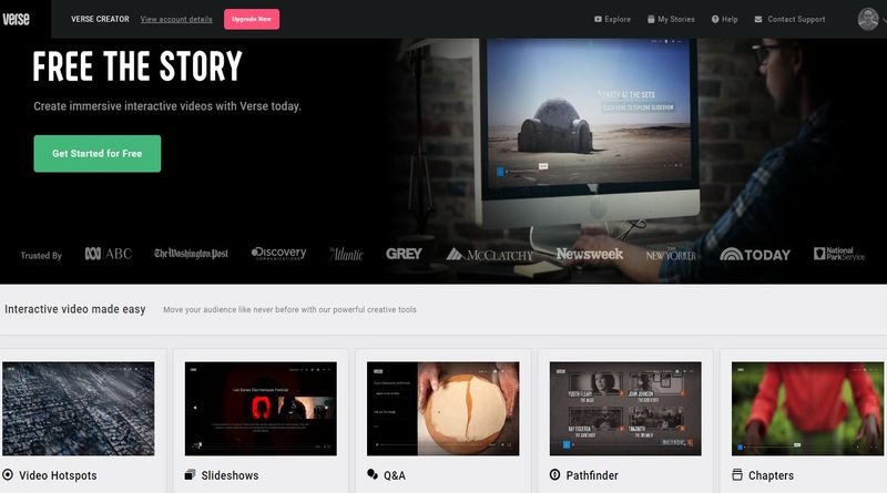 Crear vídeos interactivos online y gratis con Verse. ¿No vas a probar?