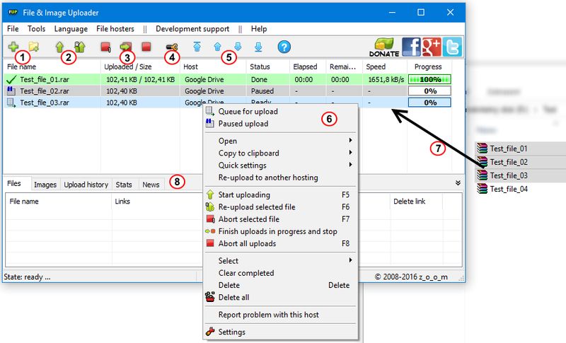 Software para enviar archivos, imágenes y vídeos a más de 700 servicios de almacenamiento