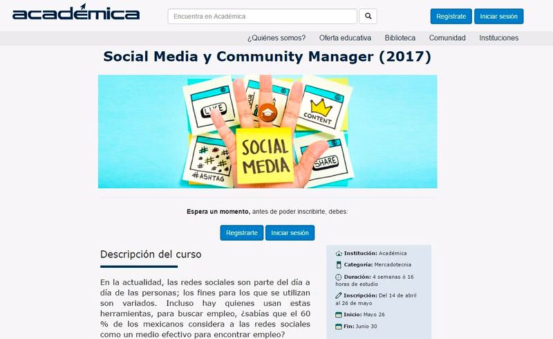 Curso gratuito de Community Manager y Social Media 2017