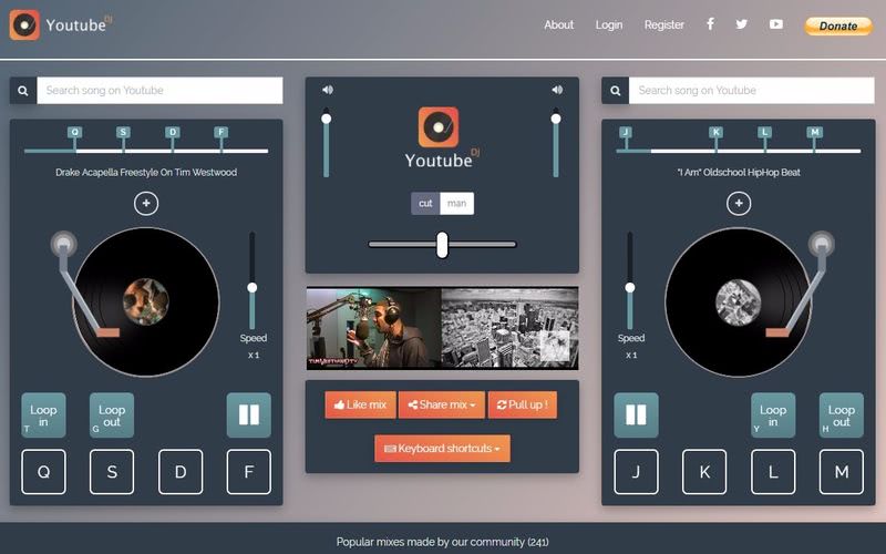Youtube DJ: mesa de mezclas online a partir de videoclips musicales de YouTube