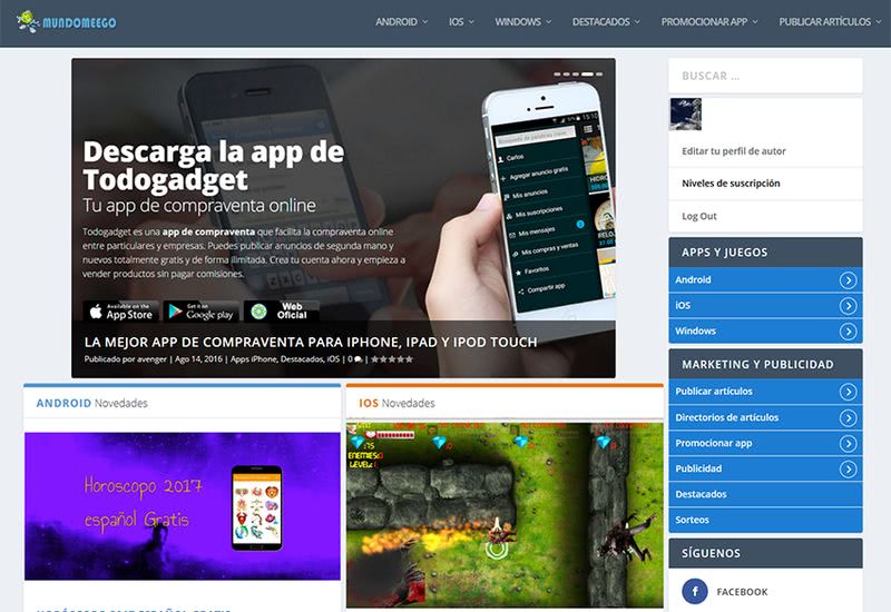 Promocionar app gratis en solo unos pasos en Mundomeego