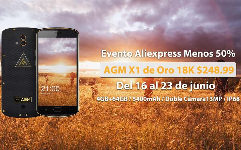 AGM X1 Gold 18K en promoción con $50 de descuento