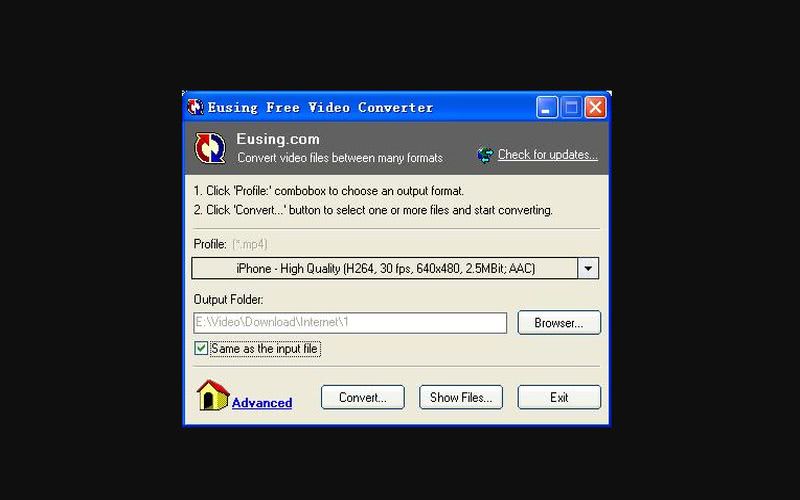 Eusing Free Video Converter: software gratuito para convertir archivos de vídeo