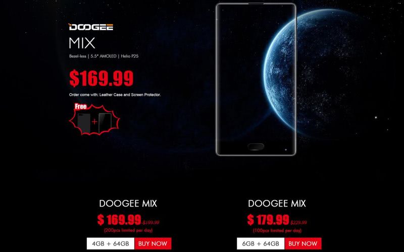 Preventa del Doogee Mix, un teléfono inteligente que te va a enamorar