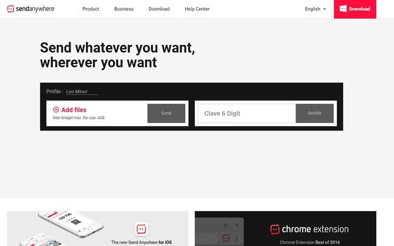Send Anywhere: enviar archivos enormes desde la web o apps