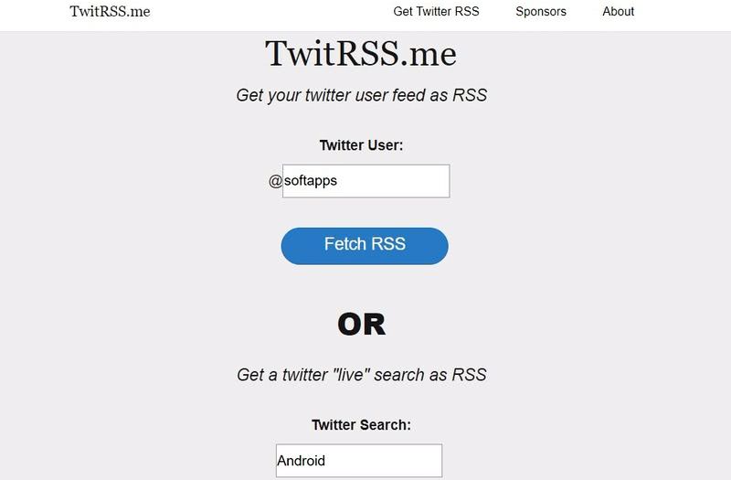 TwitRSS: crear RSS de Twitter gratis y en apenas un instante