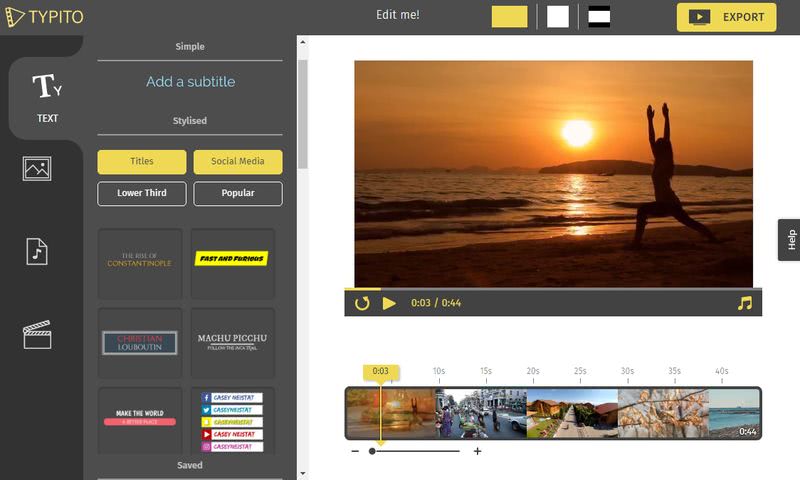 Typito: nueva aplicación web gratuita para crear impresionantes vídeos